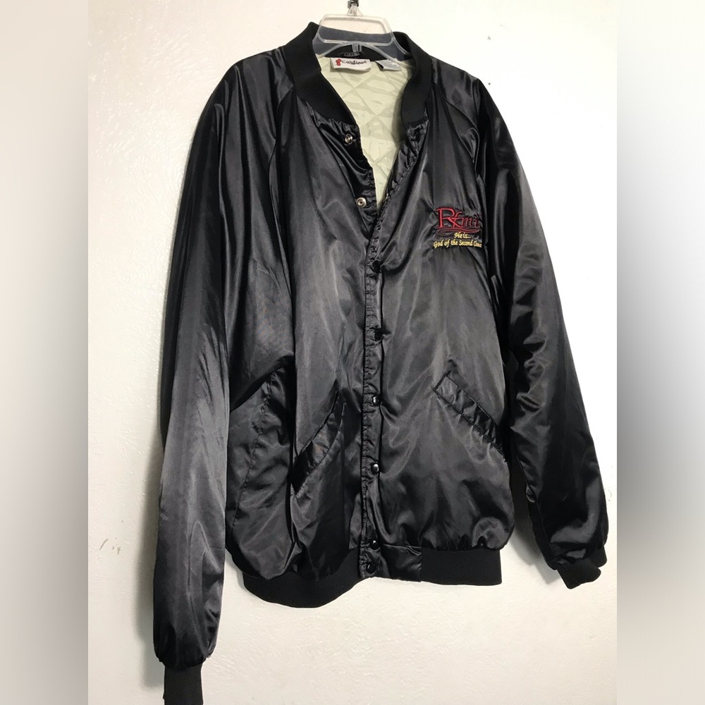 Cardinal Vtg Black Button Jacket 2XL